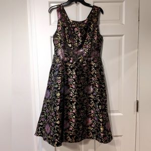 Gorgeous Metallic Vintage Formal Dress Size Large - Liza Luxe